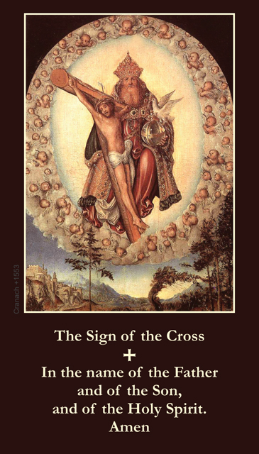 Good Friday Sign of the Cross Prayer Card